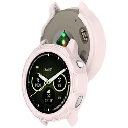 Silicone Shockproof Smartwatch Protective Case Cover - Durable Protector Shell - Garmin Venu4 45mm (Pink)