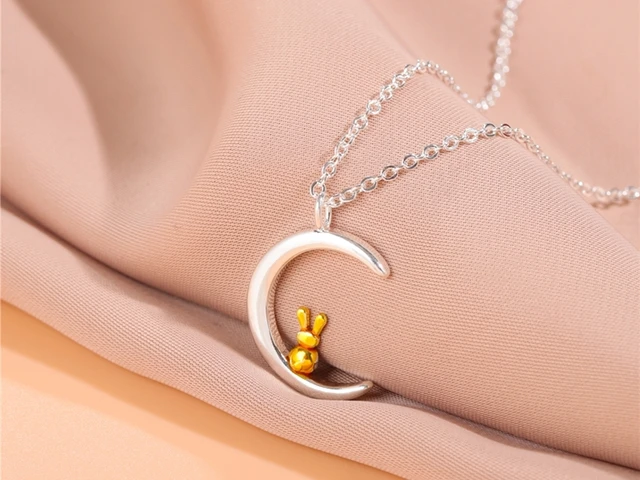 Pendente A Mezzaluna In Oro 14K Con Zirconi – GIOIELLO ITALIANO - Foto 9