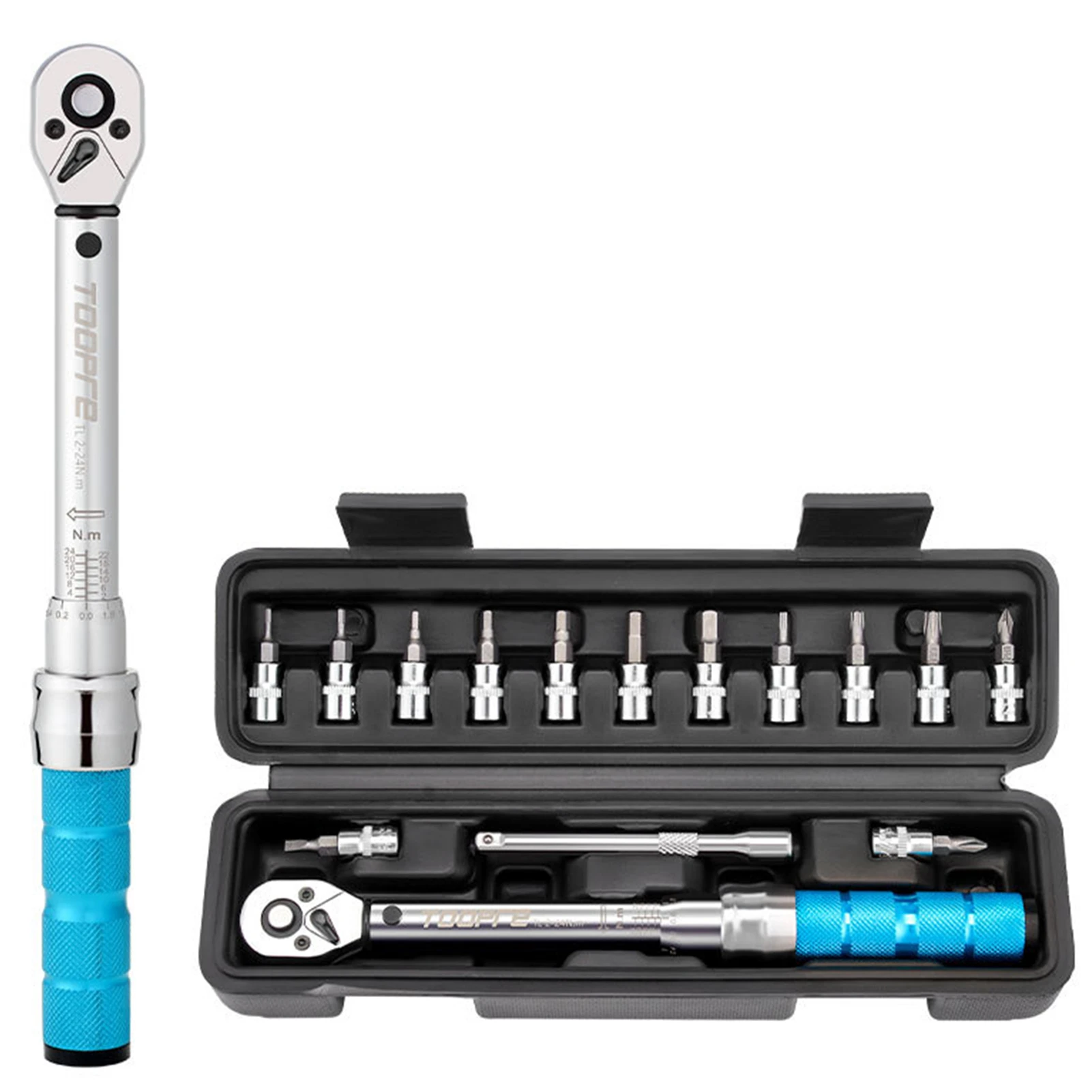 Bicycle Torque Wrench Set 1/4 Inch 224Nm Ratchet Wrench Adjustable