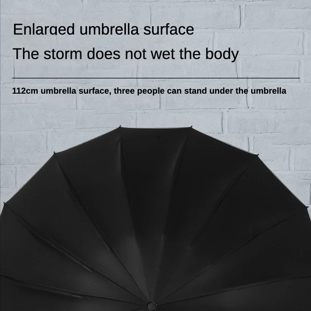 Szélálló 16 Csont Teljesen Automatikus Hajtogató Fordított Esernyő Üzleti Autó Esőálló Nagy Vinil Napvédő Esernyők - Image 4
