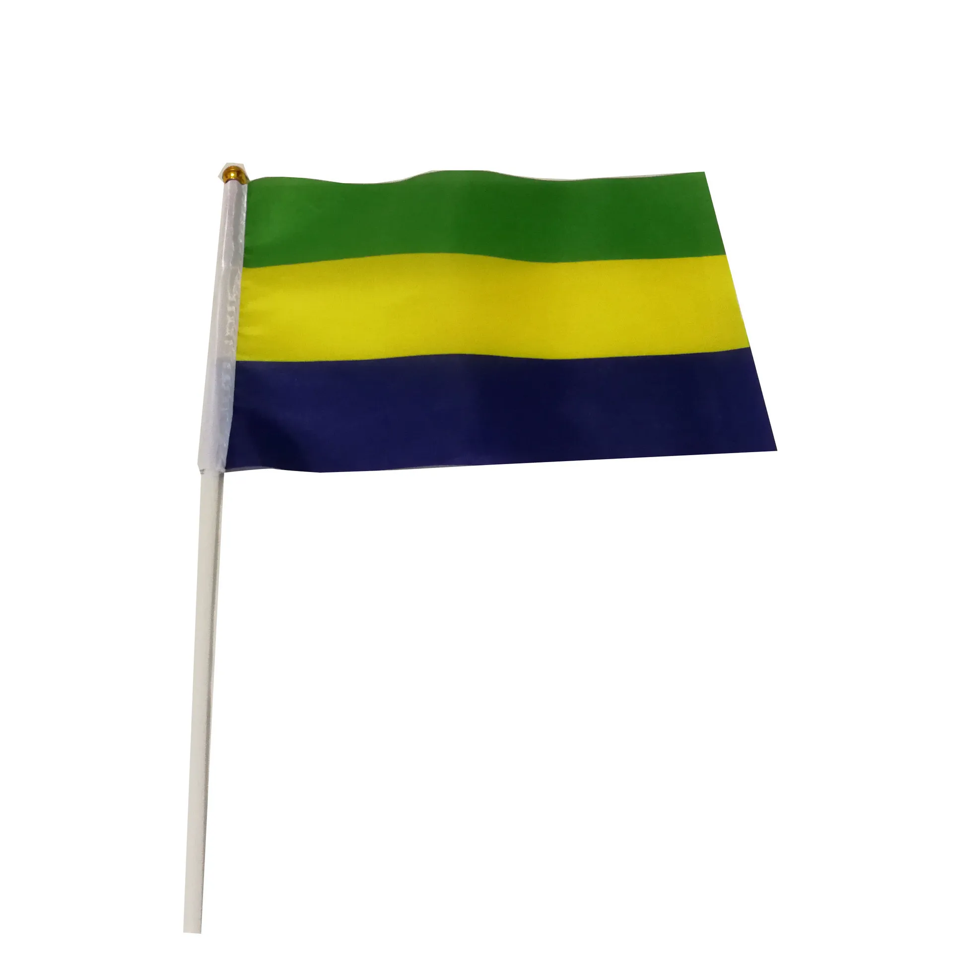 Z-One Flag 100Pcs Gabon Hand Flag 14*21Cm Gabon Gabonese National Flag Piccola Bandiera Sventolante Tenuta In Mano Indoor Outdoor Home Decor