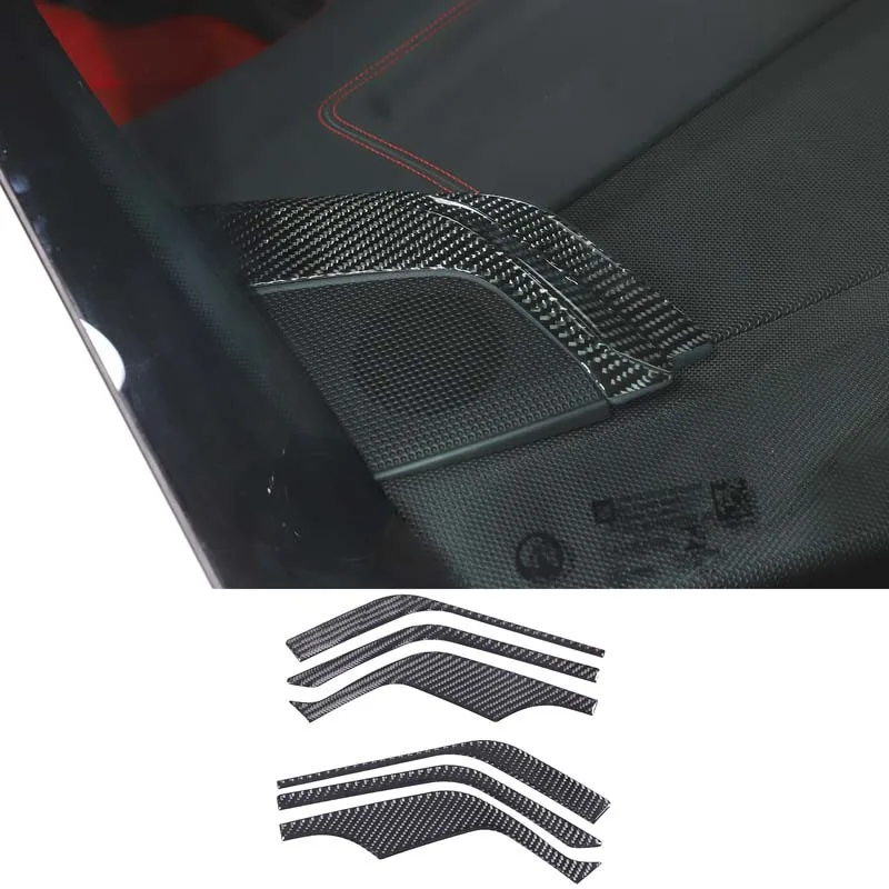 

For Chevrolet Corvette C8 Stingray Z51 Z06 2020-2023 Car Styling Carbon Fiber Instrument Side A Pillar Bottom Trim Kit 4PCS Set