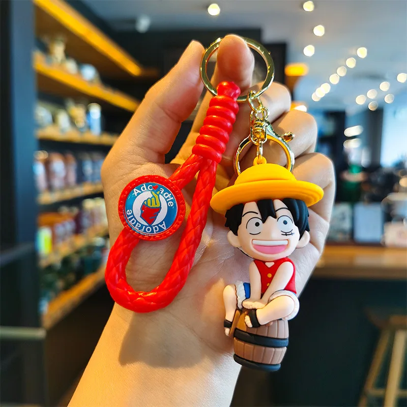 One Piece Keychains Anime Monkey D. Luffy Tony Chopper Roronoa Zoro Cartoon  Character Key Chains Bulk Keyring Doll Bag Pendent