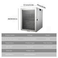 12 Layers Fruit Dryer Electric Drying for Vegetables Food Dehydrator Drying for Vegetables And Fruit Drying Machine 1