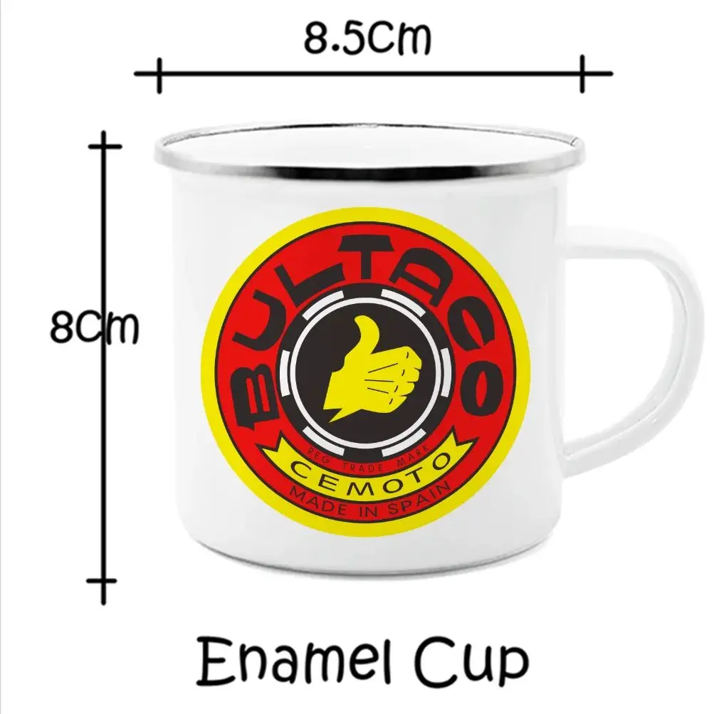 Bultaco  Enamelled cup Coffee Mug 11oz Ceramic Coffee Tea Cocoa Cup Handle Tea Drink Cup