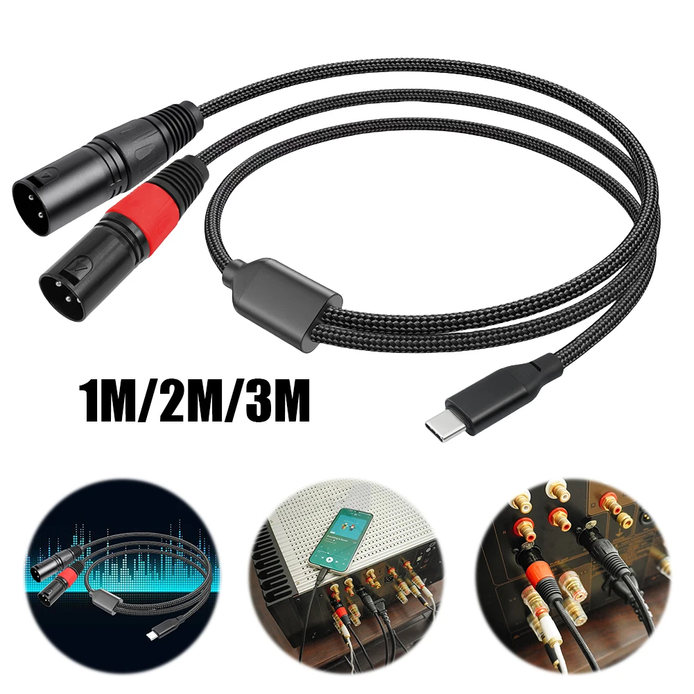 USB-C- XLR 3 ̺ DAC Ĩ  C- XLR Male Aux  ̺  C-XLR Male  ׷ ڵ 