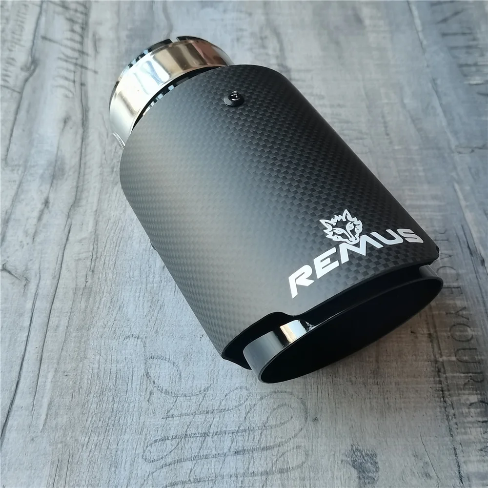 Remus-Style Matte Carbon Exhaust Tip 4