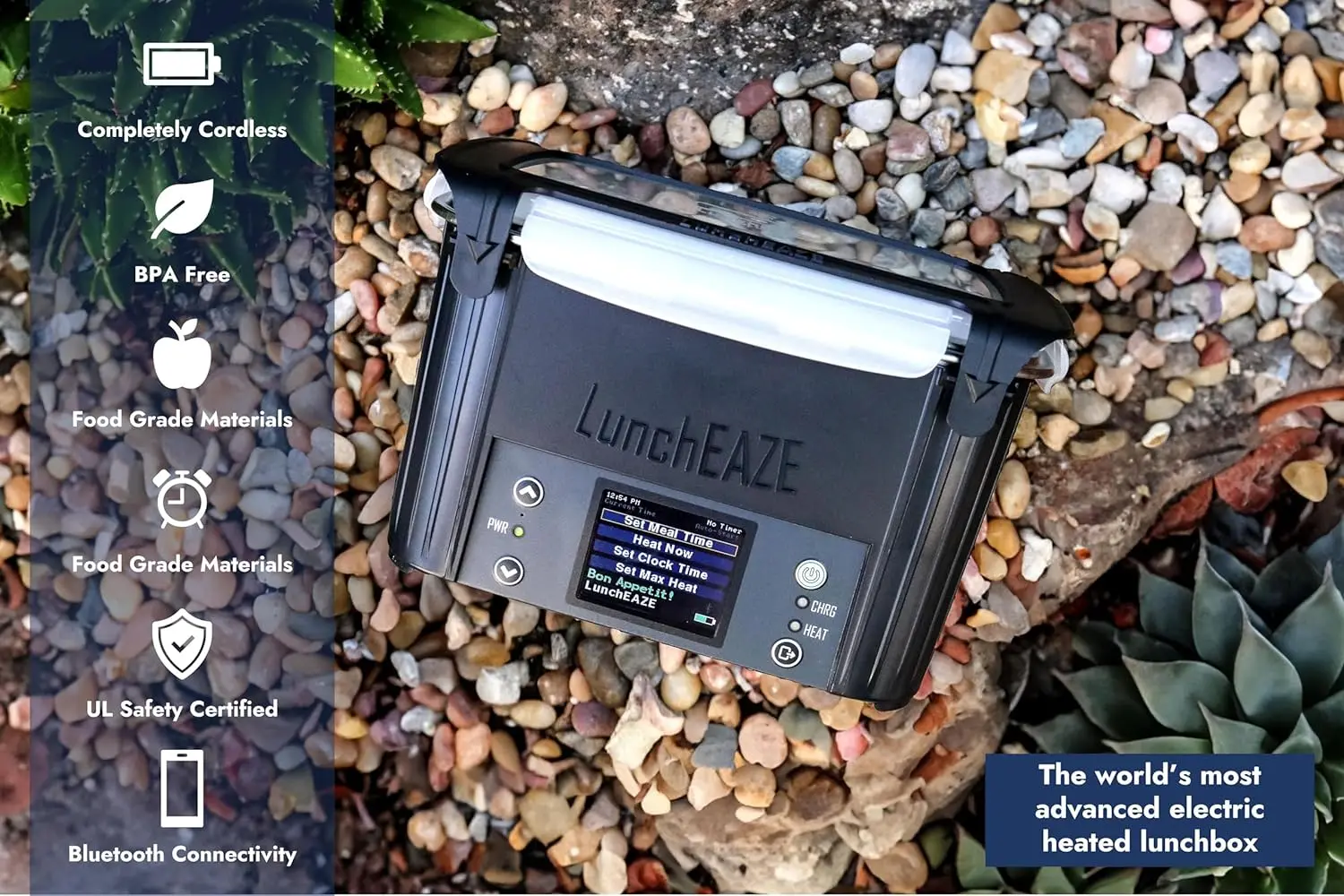 LunchEAZE  The automatic, rechargeable, self heated lunchbox.  (Passionfruit with Grapefruit)