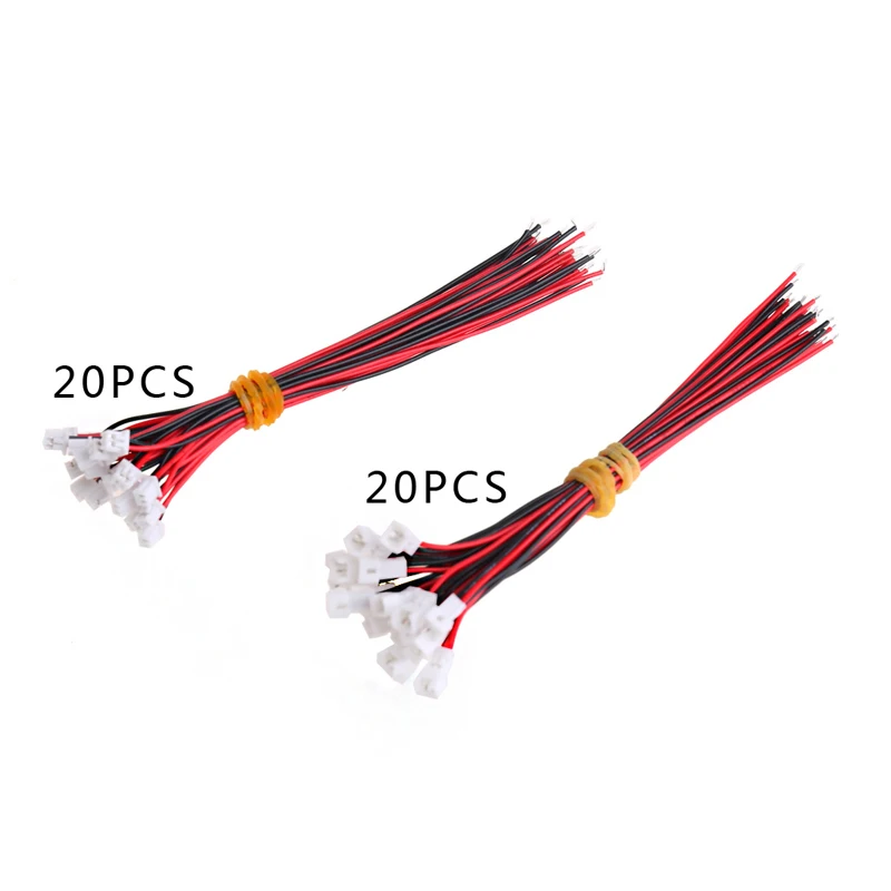 

Q0KB 20Pair Micro JST PH 1.25 2 PIN Male Female Plug Connector With Wire Cables 100mm