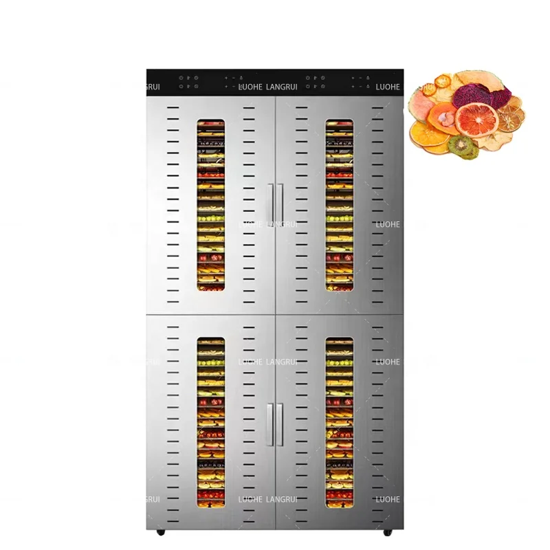 96 trays Professional Dehydrator Fruit Industrial Meat Food Cassava Commercial Stainless Steel Vegetables Dehydrator Machine 2