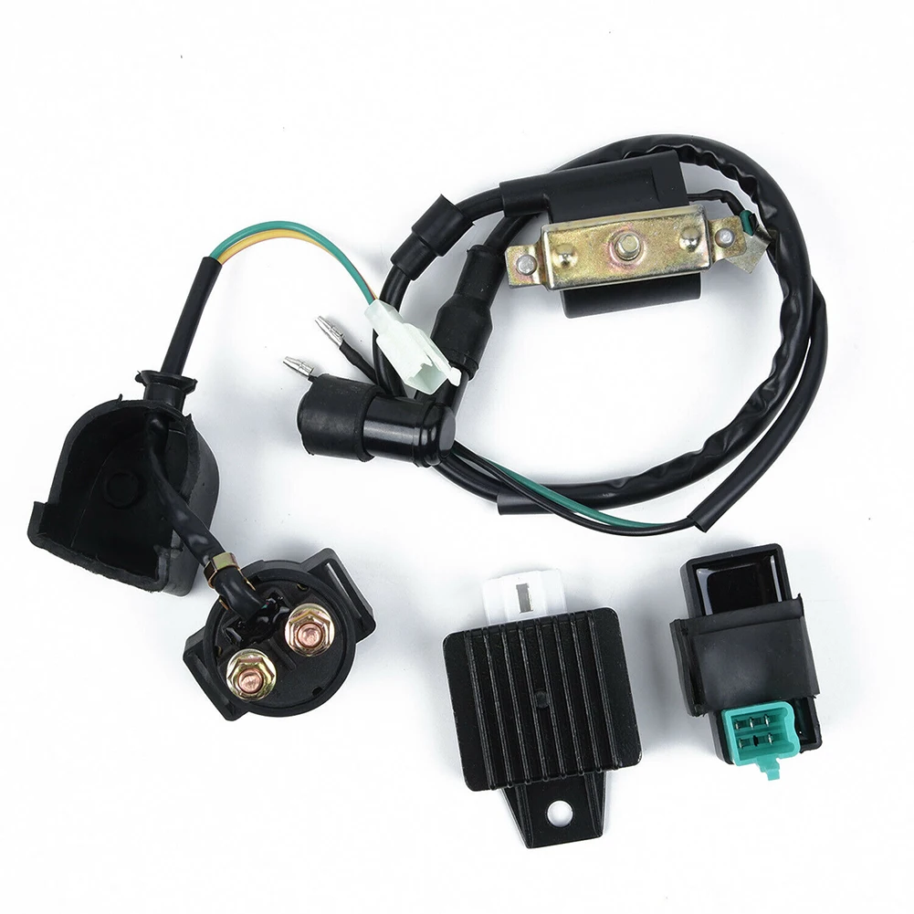 

Ignition Coil CDI Regulator Rectifier Relay Kit for ATV Dirt Bike Go Kart 50cc 70cc 90cc 110cc 125cc Car Engine ATV Quad