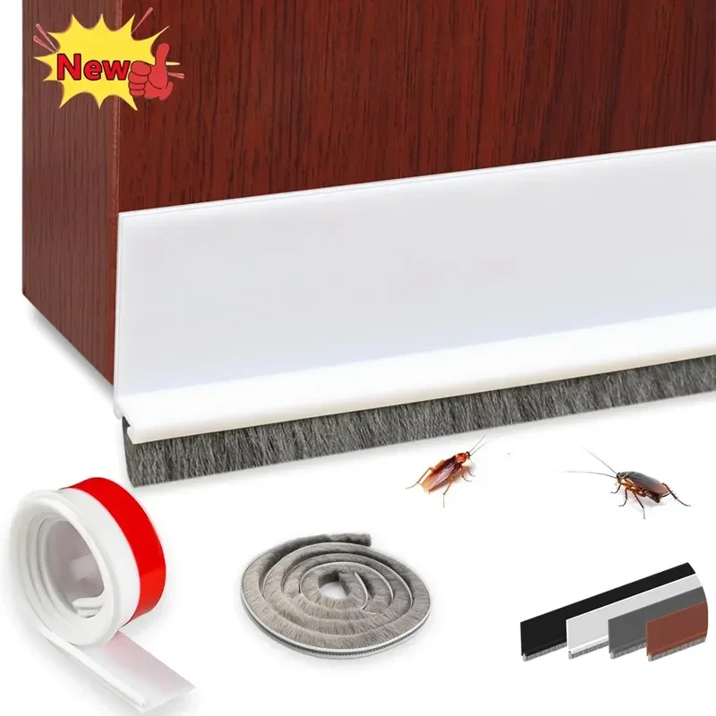 Door Seal Draft Stopper with Brush Reduce Noise, Rubber Door Sweep Breeze BlockerInsect proof, dust proof and sound proof seal