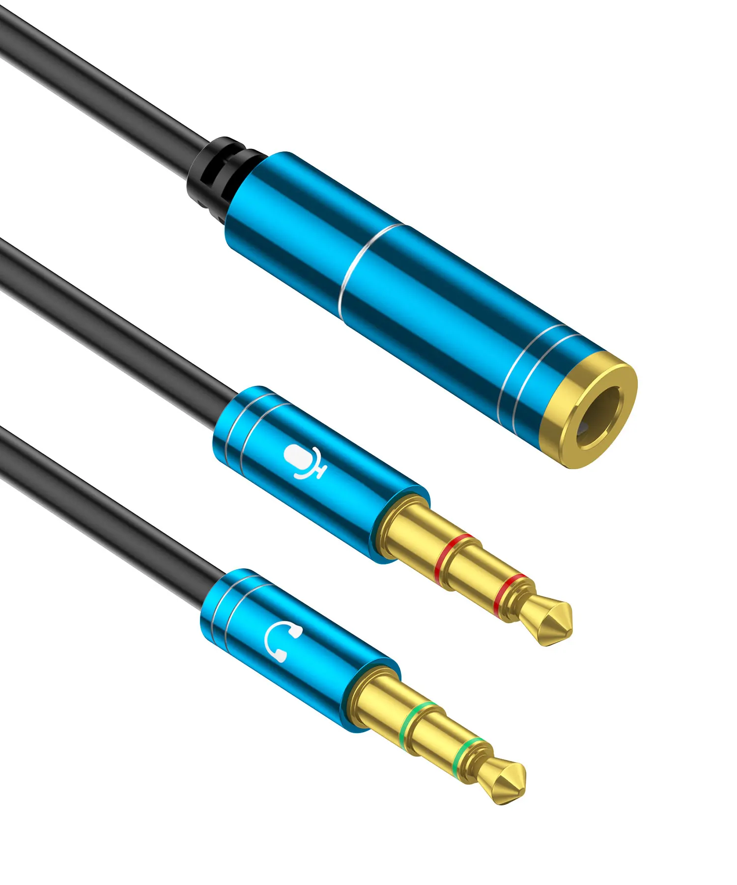

Cable for PC 3.5mm Jack Headphone Adapter Headphone/Mic Converter for PC 3.5mm Female to 2 Dual 3.5mm Male Headphones Y Splitter