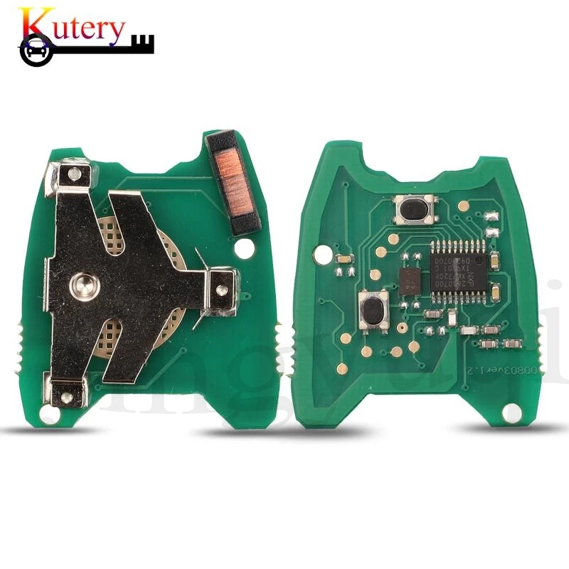 jingyuqin Remote Car Key Circuit Board For Peugeot 106 206 207 306 307 Citroen C1 C2 C3 C4 Picasso 433MHZ ID46 PCF7945 2Buttons