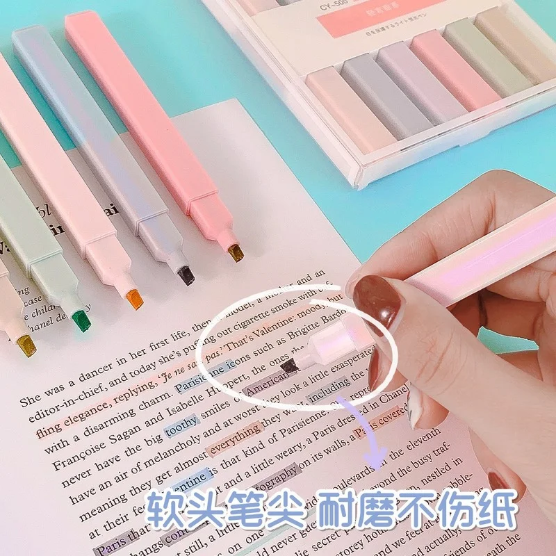 6Pcs/set Retractable Highlighters Refillable Pastel Highlighter Pen  Fluorescence Markers for Journaling School Office Supplies  Zhejiang,China,YiwuSell Official Website