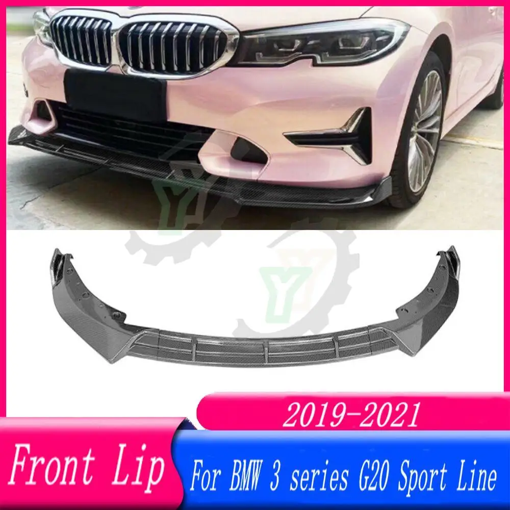 

Car Front Bumper Lip Spoiler Splitter Diffuser Detachable Body Kit Cover Guard For BMW 3 series G20 Sport Line 2019 2020 2021