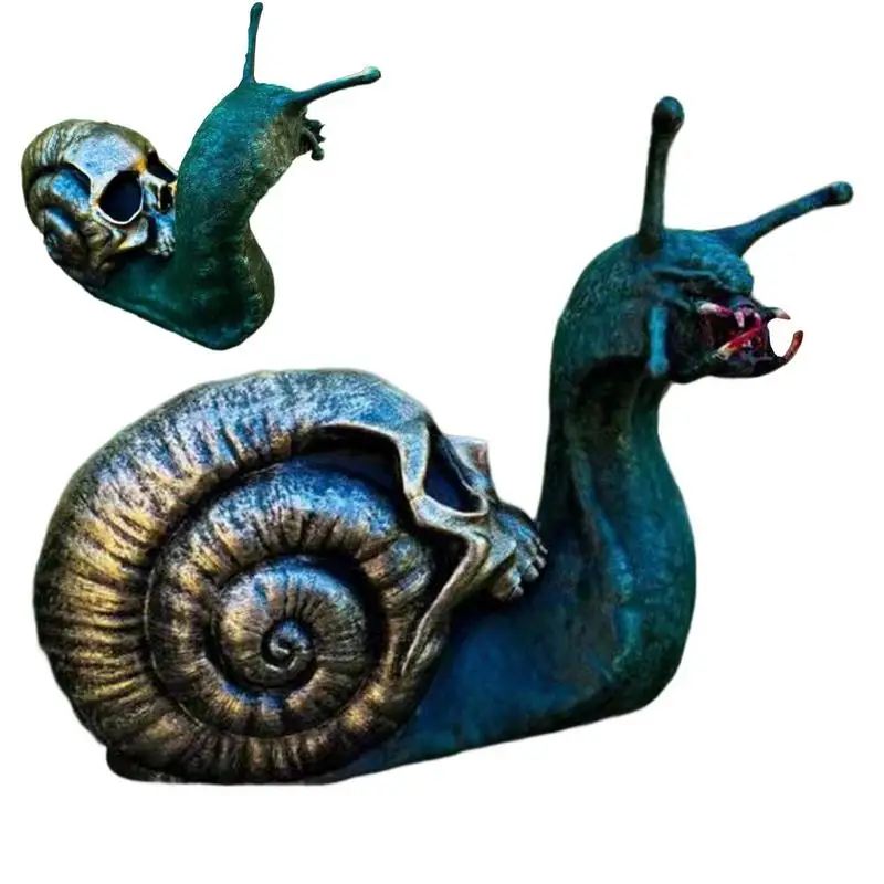 

Snail Decor Gothic Bloody Snail Resin Statue Outdoor & Indoor Figurines For Party Decoration Portable Home Ornament For Holiday