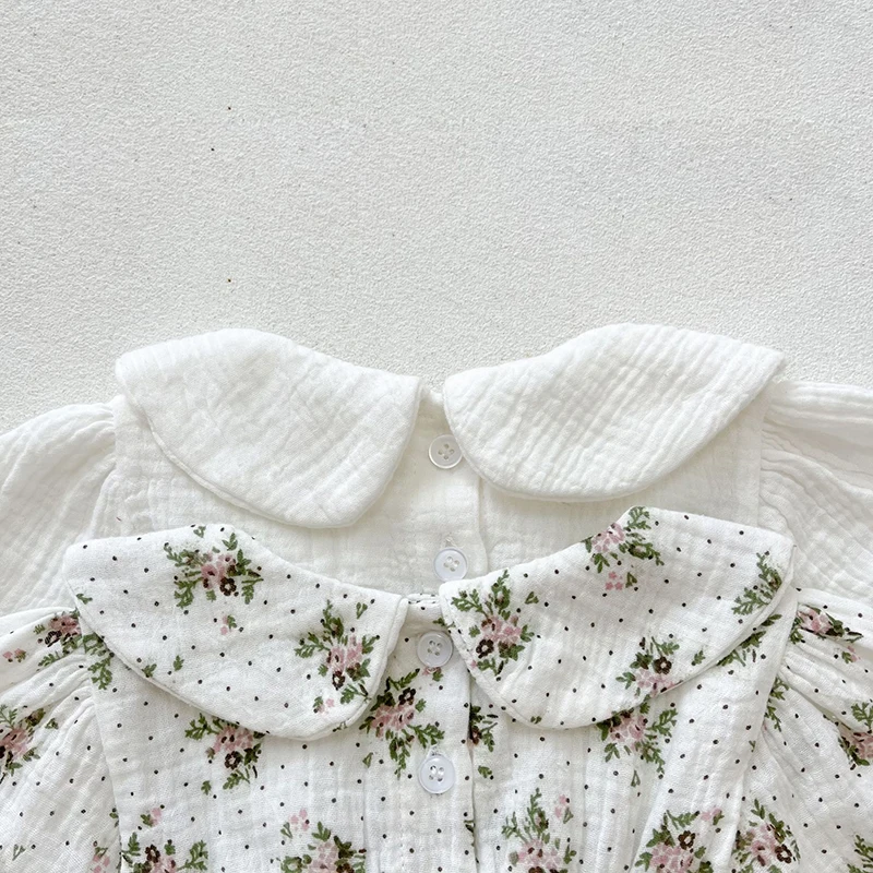 Baby Bodysuits for girl  New 2022 Spring Autumn Baby Girl Rompers Baby Girl Long Sleeves Floral Triangle Crawl Clothing Baby Girl Clothing Rompers cute baby bodysuits