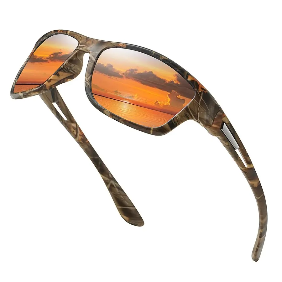 Fashion Camouflage Pattern Sports Sunglasses Men Women Polarized Sunglasses Cycling Climbing Skiing UV400 Eyewear