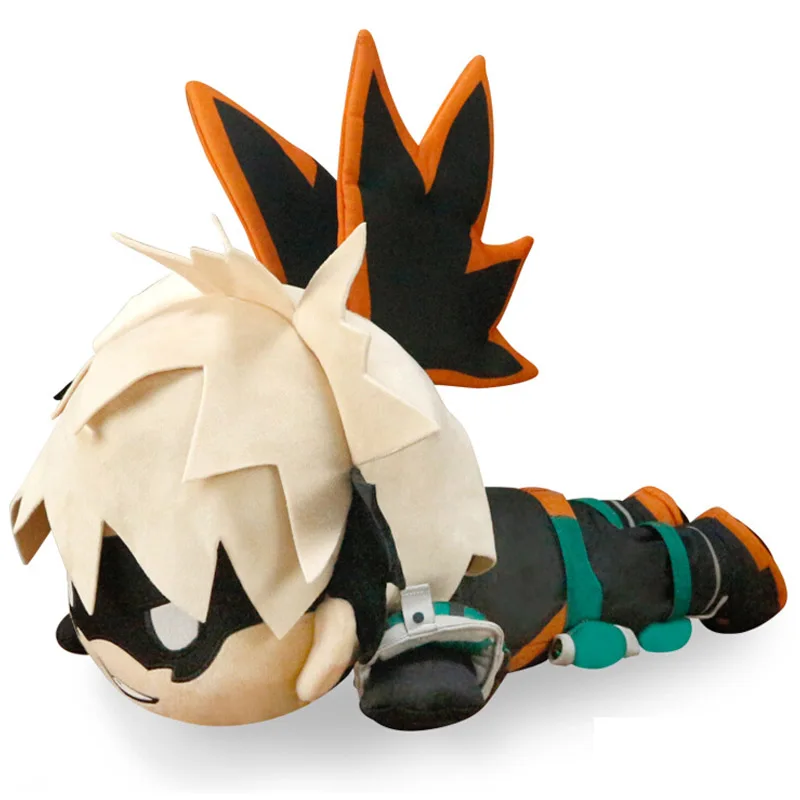 

New Cute Japan Anime My Hero Academia Bakugou Katsuki Dynamight Lying Down Big Plush Stuffed Pillow Doll Toy 40cm Kids Gifts