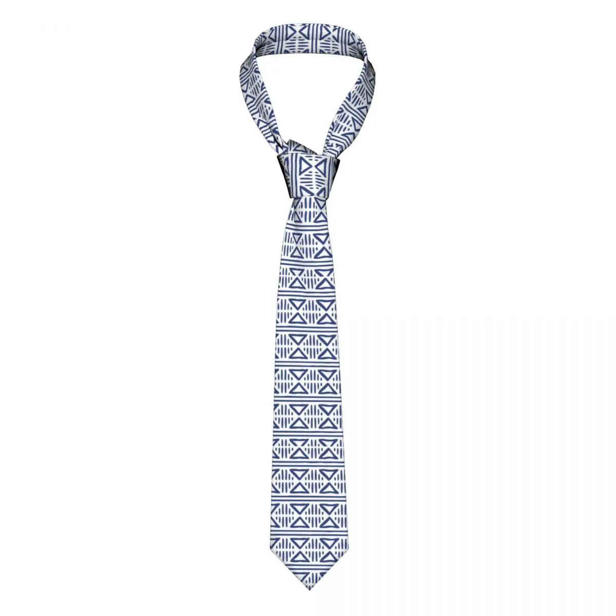 

Mudcloth Men Women Neckties Polyester 8 cm Indigo Navy Blue Modern Neck Tie for Mens Suits Accessories Cravat Cosplay Props