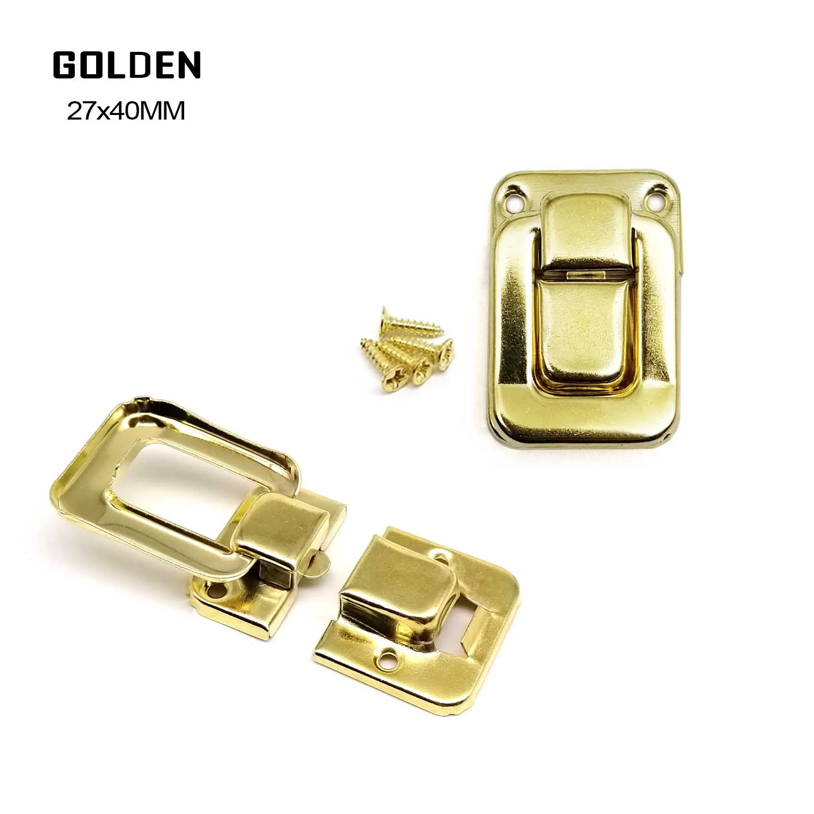 6pcs Antique Brass Silver Golden Decor Jewelry Chest Gift Box Case Leather Bag Suitcase Hasp Latch Toggle Lock Clasp Closure
