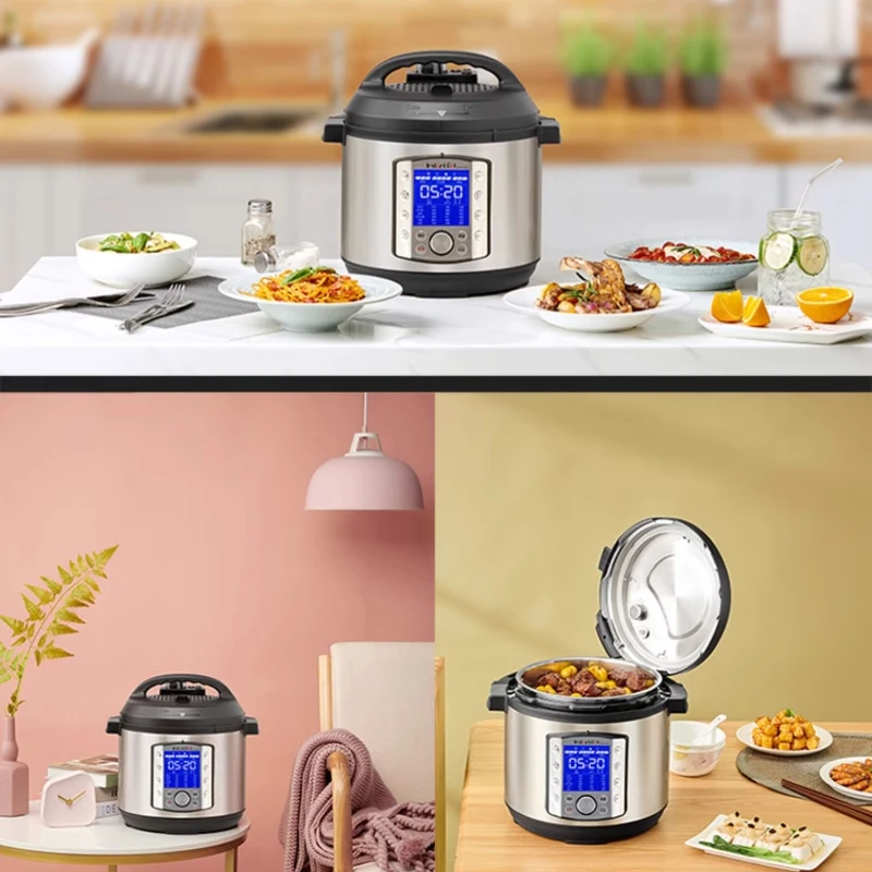 Electric Pressure Cooker Household 6 Liter Intelligent Multi-Function Pressure Cooker Stainless Steel Stew Pot 5