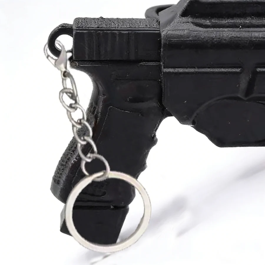 Portachiavi a Forma di Mini Pistola Stampata in 3D con Modello Fondina, Portachiavi da Cintura da Uomo, Pratico Ciondolo Portachiavi - immagine 5