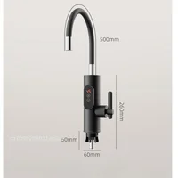 Robinet chauffe-eau électrique instantané 3300W, 220V, adaptateur, accessoires de cuisine, eau chaude 5