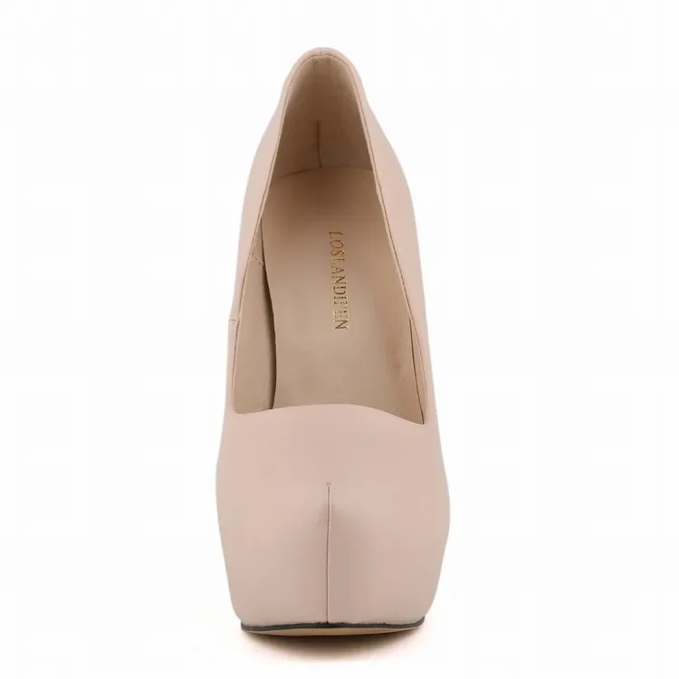 Red Stiletto Pumps Platform Detail