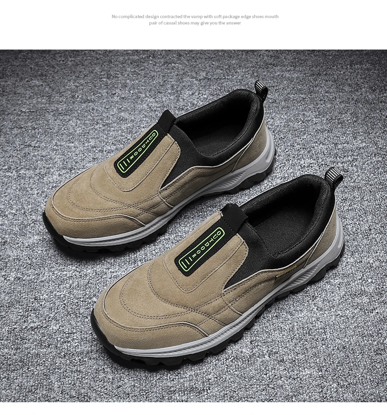 Men Casual Shoes Outdoor Walking Footwear Light Slip On Flats