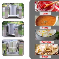 Marmite de cuisson industrielle électrique à induction personnalisée avec agitateur à pales inclinable pour usage commercial 2