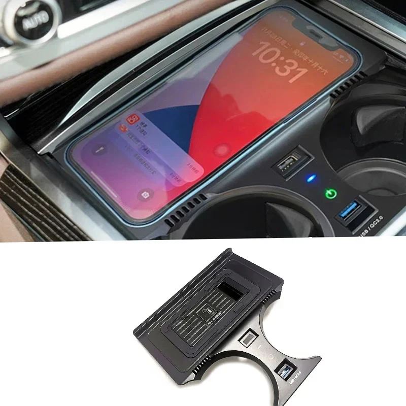 

Car wireless charger for BMW 7 Series G11 G12 G70 2020 2021 2022 15W fast phone charger charging pad charging holder