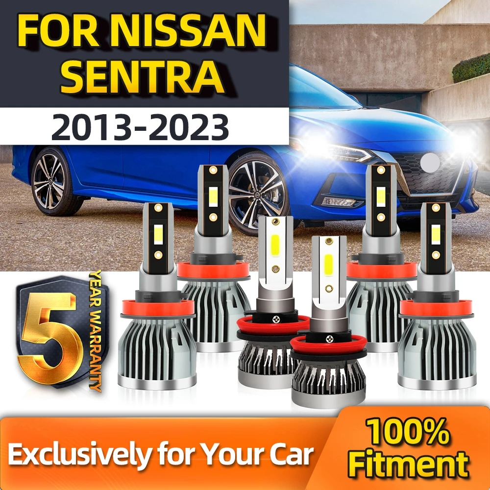 

TEENRAM Combo LED Super Version Fog Lamp + High Low H11 H9 H11 Standard 6000k Original Lamp For Nissan Sentra 2013 2014-2023