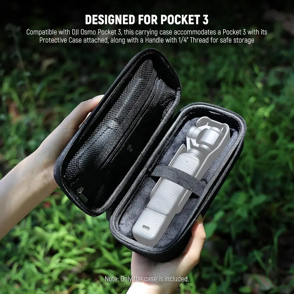 DJI Osmo Pocket 3 Carrying Case - Protective Travel Storage Bag With Accessory Pockets