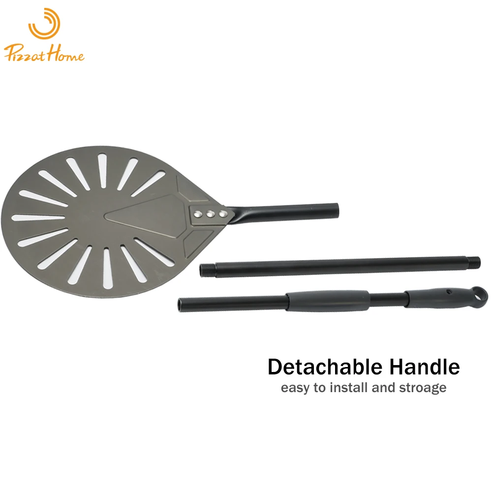 PizzAtHome 9 Inch Pizza Peel 47 inch Long Handle Pizza Turning Peel 9 Inch Shovel Laser Oven Accessories