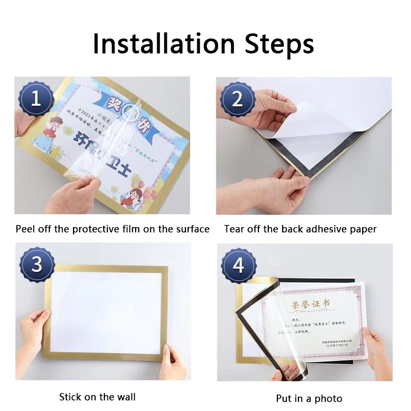 Magnetic Photo Frame A4/A6 Picture Frame Poster Cover Gold/Silver/Black Display Rack Hanger for Wall Decor Reusable photo frame acrylic display holder rubber magnet frame