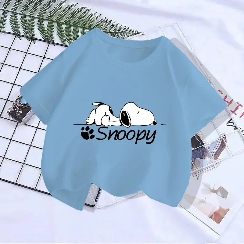 thumbnail image 1 of Camiseta de algodón de dibujos animados de Snoopy para niños y niñas, camiseta de moda para niños y niñas, camiseta de verano para niños, camiseta de moda para niños, camiseta superior 2024, 1 of 4