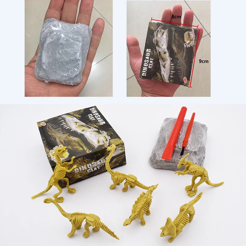 1Pc Mini Dinosaur Excavation Kit Simulation Archaeology Digging Up Fossils Model Children Learning Educational Toy 5