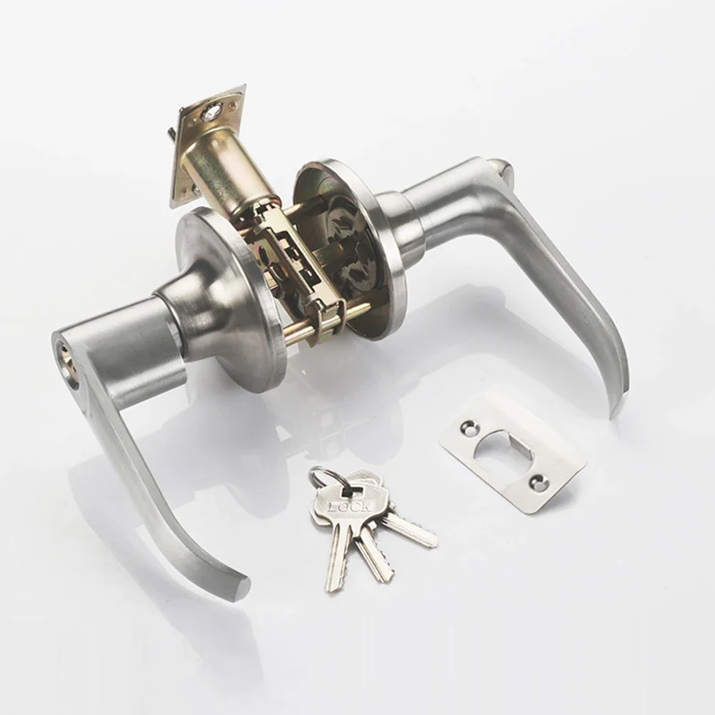 Spherical Three Bar Silent Door Lock Set with Ball Handle Includes 3 Keys for Bedroom Privacy And Security