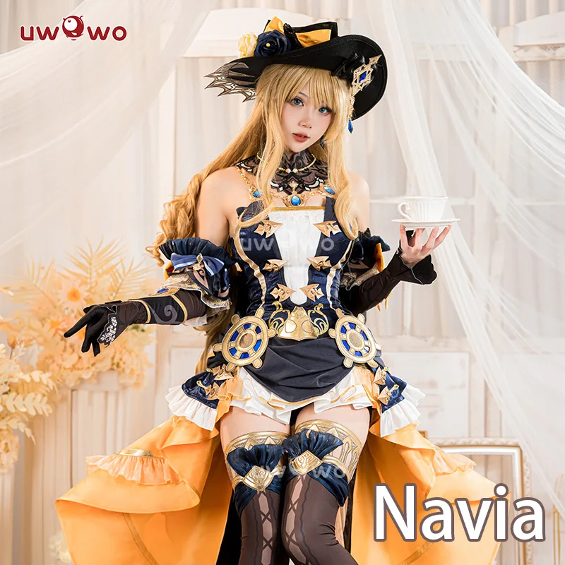 Pre-Sale Uwowo Navia Cosplay Genshin Impact Navia Costume Cosplay Abito In Stile Rococò Di Cenerentola Cosplay Costume Di Halloween