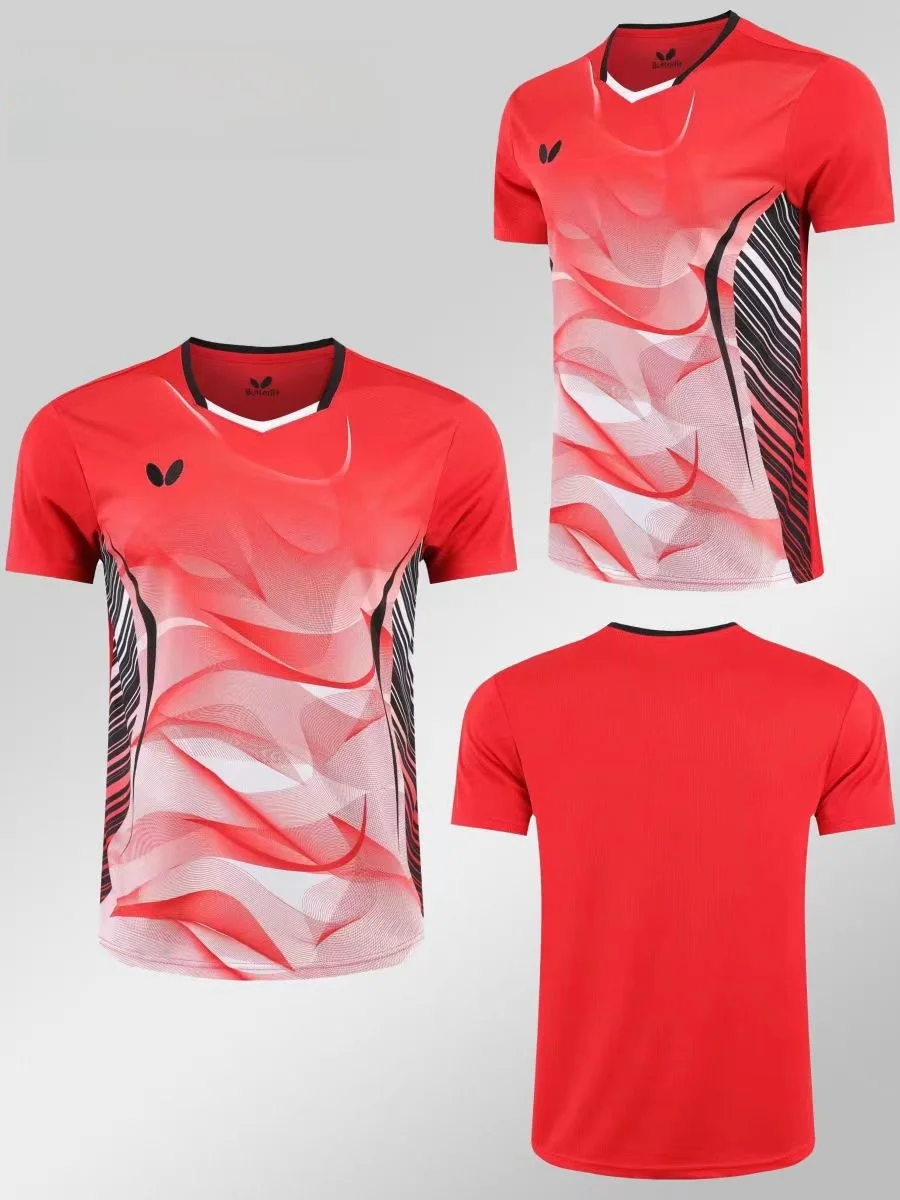 Customized a set of butterfly table tennis T-shirt shorts quick dry breathable half sleeve light can print LOGO