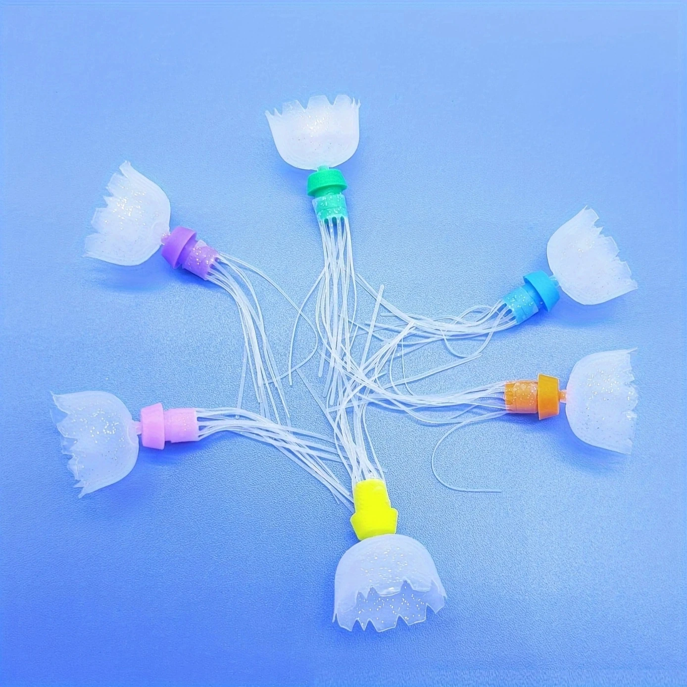 3pcs/set Artificial Jellyfishes Aquarium Fish Tank Accessories Simulation Fluorescent Jellyfish Tank Aquarium Landscaping
