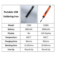 Mini USB Rechargeable Digital Soldering Iron Kit 6