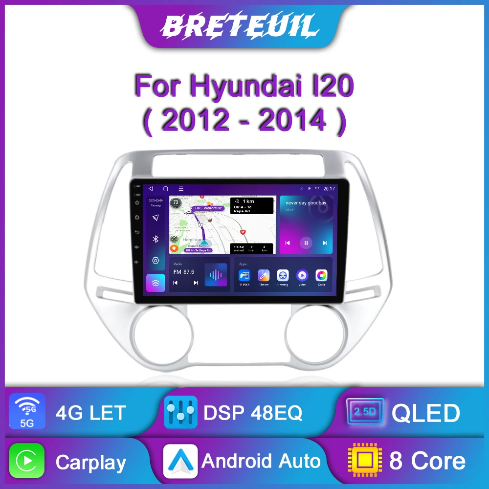 

Автомагнитола для Hyundai I20 2012 2013 2014 Android, мультимедийный плеер с GPS-навигацией, Carplay, QLED, сенсорным экраном, авто, стерео, DSP, Wi-Fi