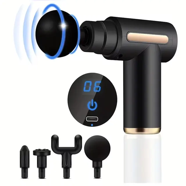 Fascial Massage Gun Electric Percussion Pistol Massager Body Neck Back Deep Tissue Muscle Relaxation Fitness Tool For Shoulder 5