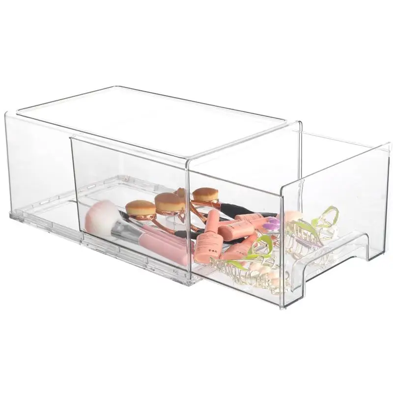 

Stackable Storage Drawer Large Organizer Transparent Plastic Storage Organizer Drawer Design Storage Box Home Clothing Cosmetics