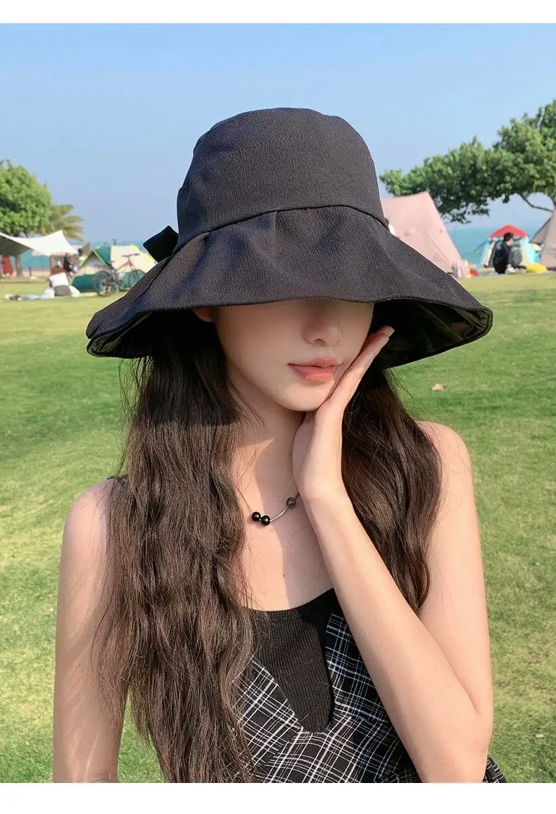 Vacation Mountaineering Sun Protection Cap Female Bow UPF50+