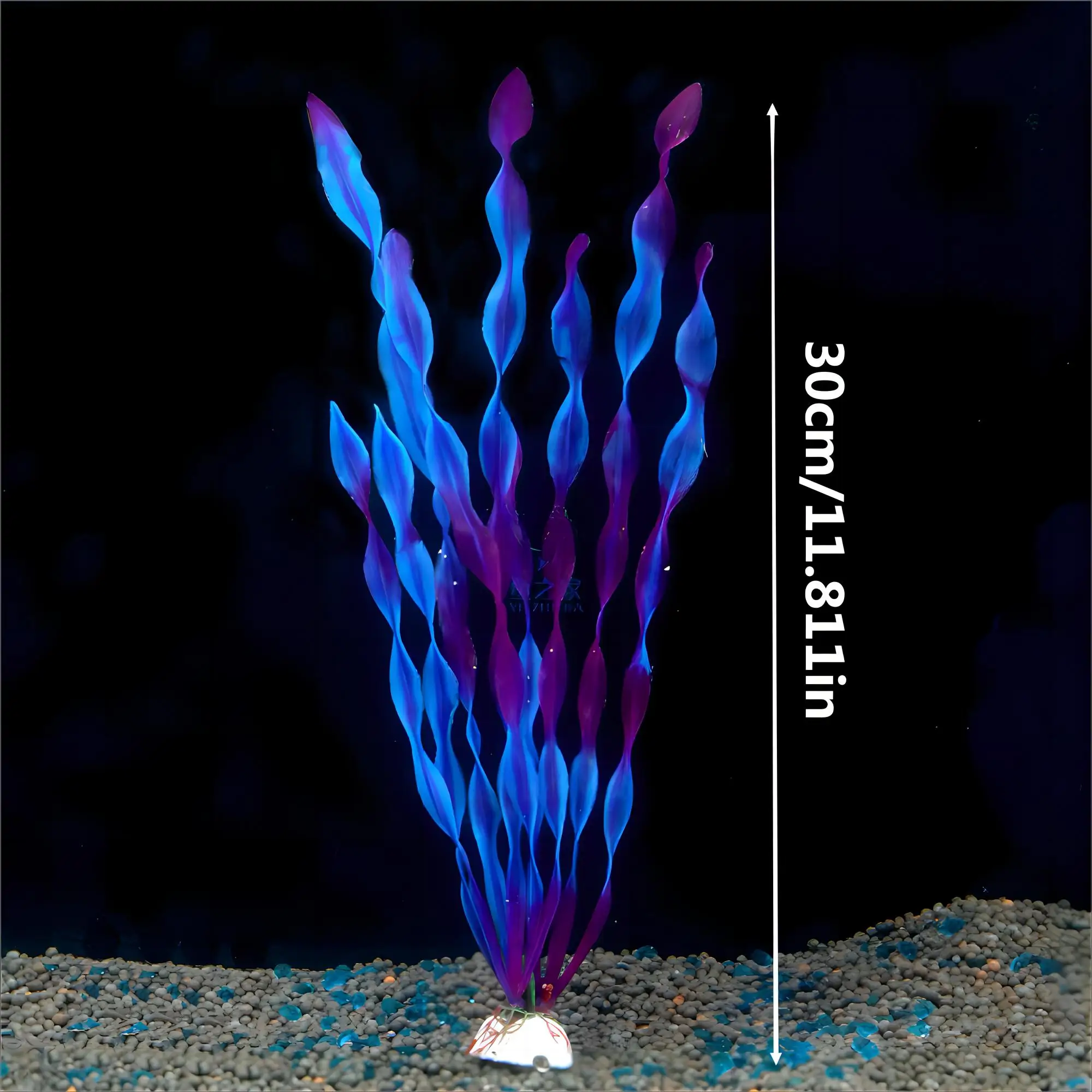Plastic Aquarium Artificial Aquatic Plant Decoration Simulated Seaweed 3 Colors Underwater Decoration 1 Pc