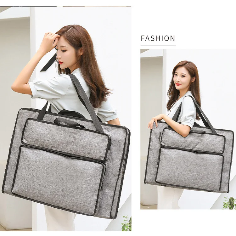Solid Color Artist Bag A2 Art Portfolio Shoulder Bag Waterproof A3 Drawing Board Bag Carry Tote Bag